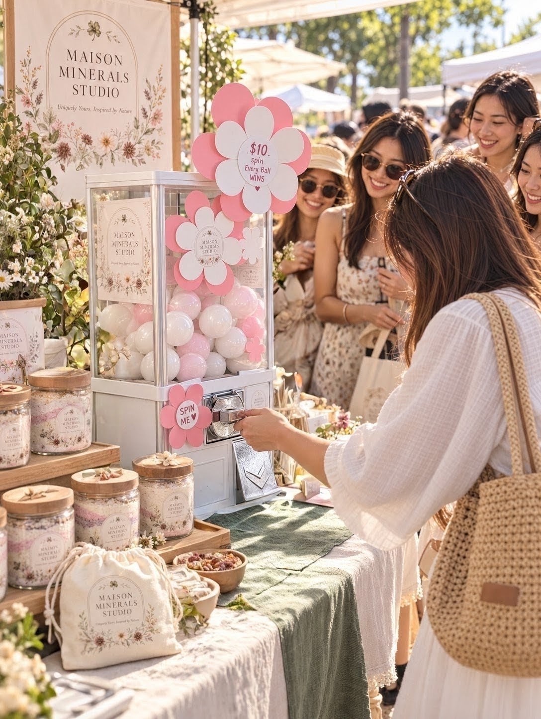 Guests at a market pop-up